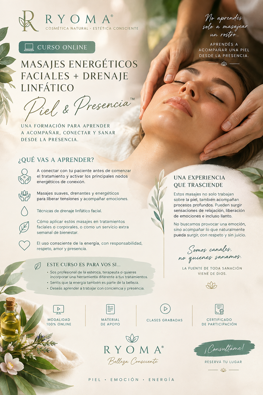 curso intensivo de cuidados naturales y masajes energeticos